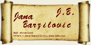 Jana Barzilović vizit kartica